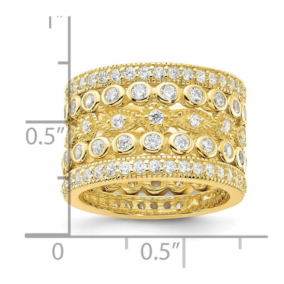 Sterlingsilber Mr0488 Gp Zirkonia Größe 8