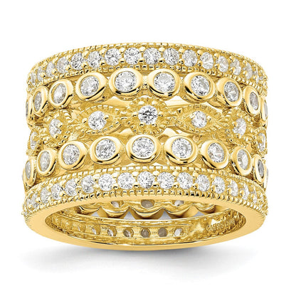 Sterlingsilber Mr0488 Gp Zirkonia Größe 6