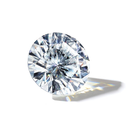Edelstein Moissanit Rein Licht D-e-f Farbe 15mm Rund Diamantiert