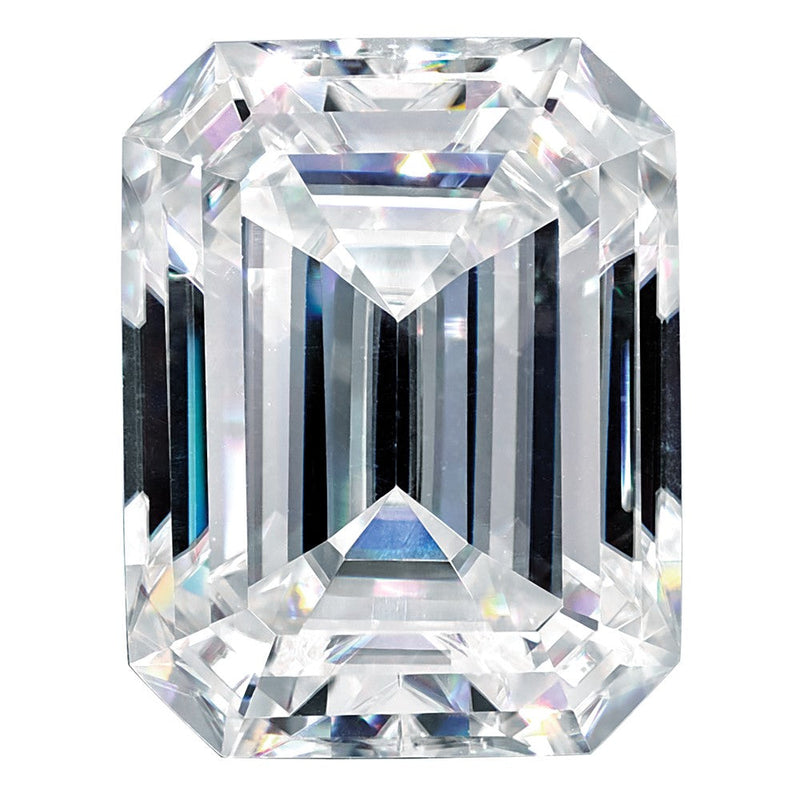 Edelstein Moissanit Rein Licht D-e-f Farbe 9x7mm Smaragdschliff