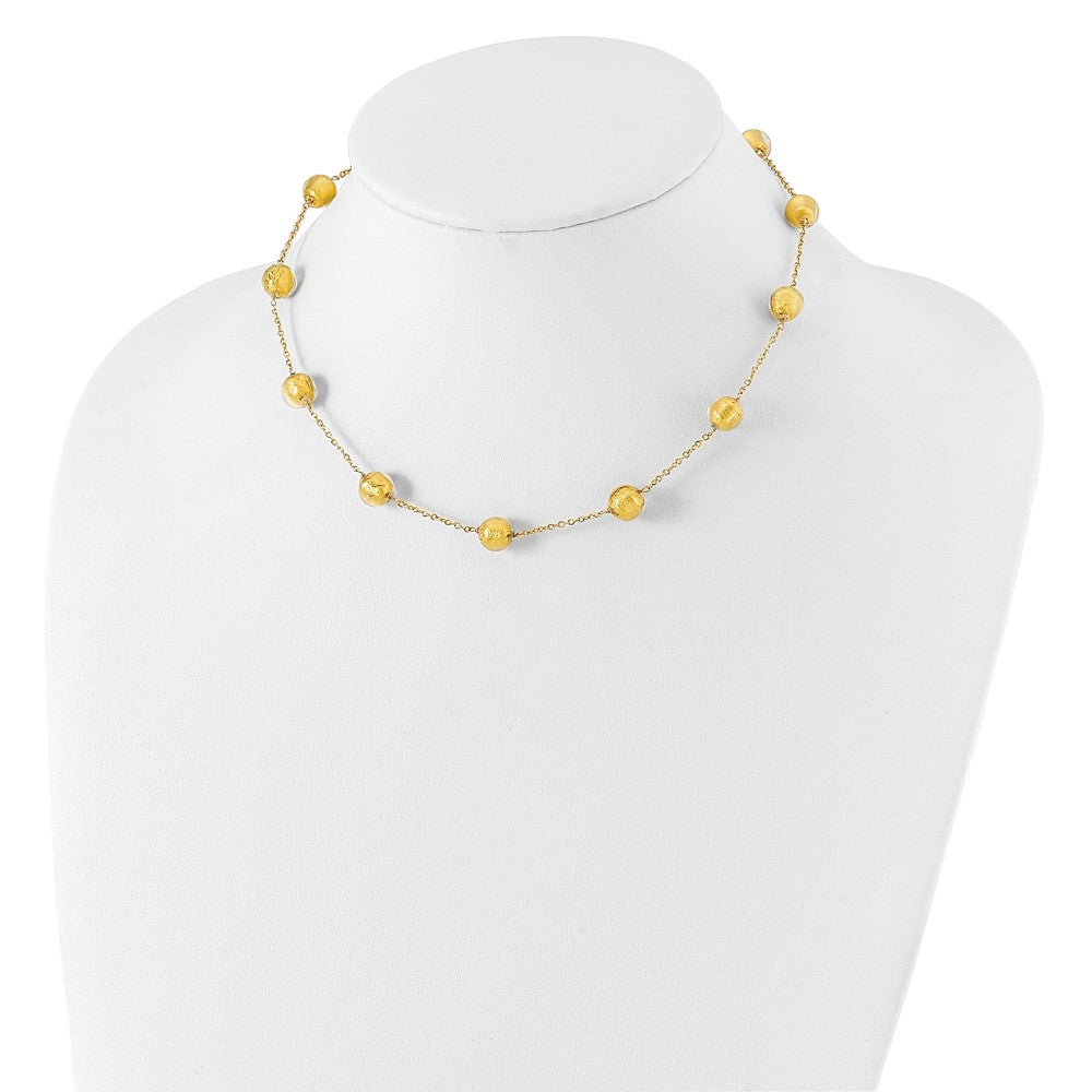 14K Gelbgold 14ky Murano Glas Perle & Halskette