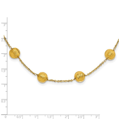 14K Gelbgold 14ky Murano Glas Perle & Halskette