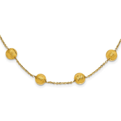 14K Gelbgold 14ky Murano Glas Perle & Halskette