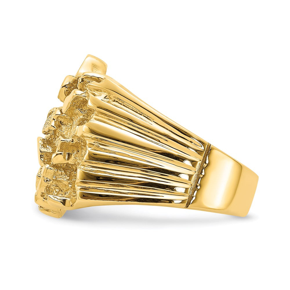 14K Gelbgold Herren-Nugget-Ring