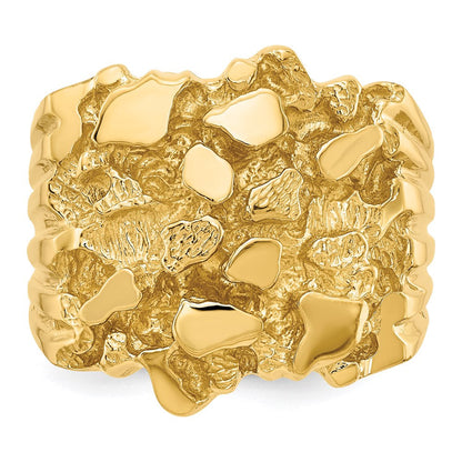 14K Gelbgold Herren-Nugget-Ring