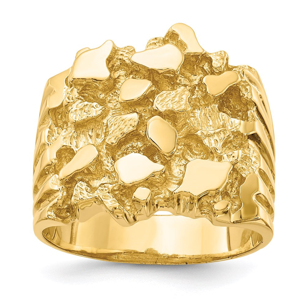 14K Gelbgold Herren-Nugget-Ring