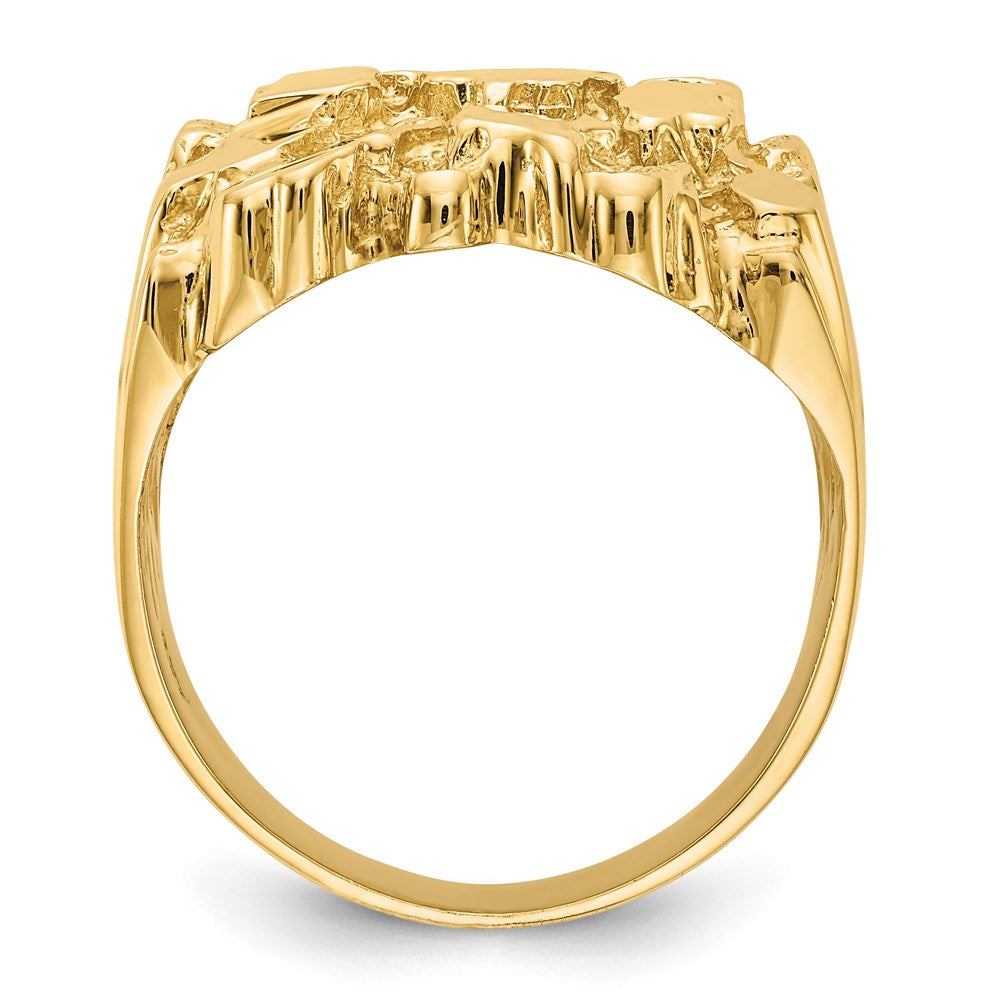 14K Gelbgold Herren-Nugget-Ring