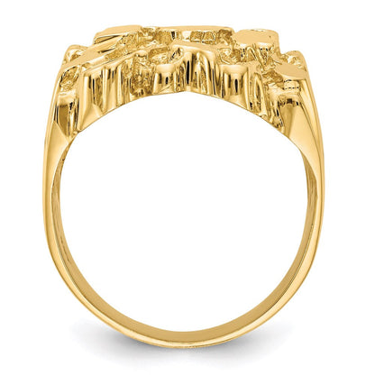 14K Gelbgold Herren-Nugget-Ring