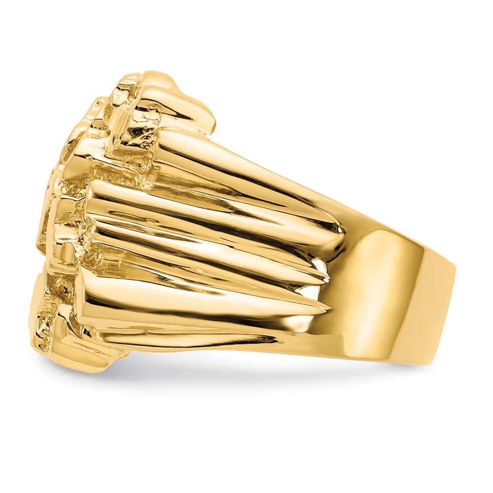 14K Gelbgold Herren-Nugget-Ring