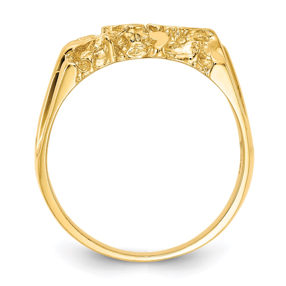 14K Gelbgold Herren-Nugget-Ring