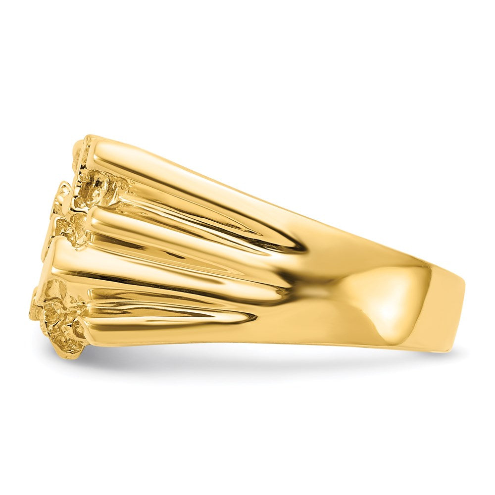 14K Gelbgold Herren-Nugget-Ring