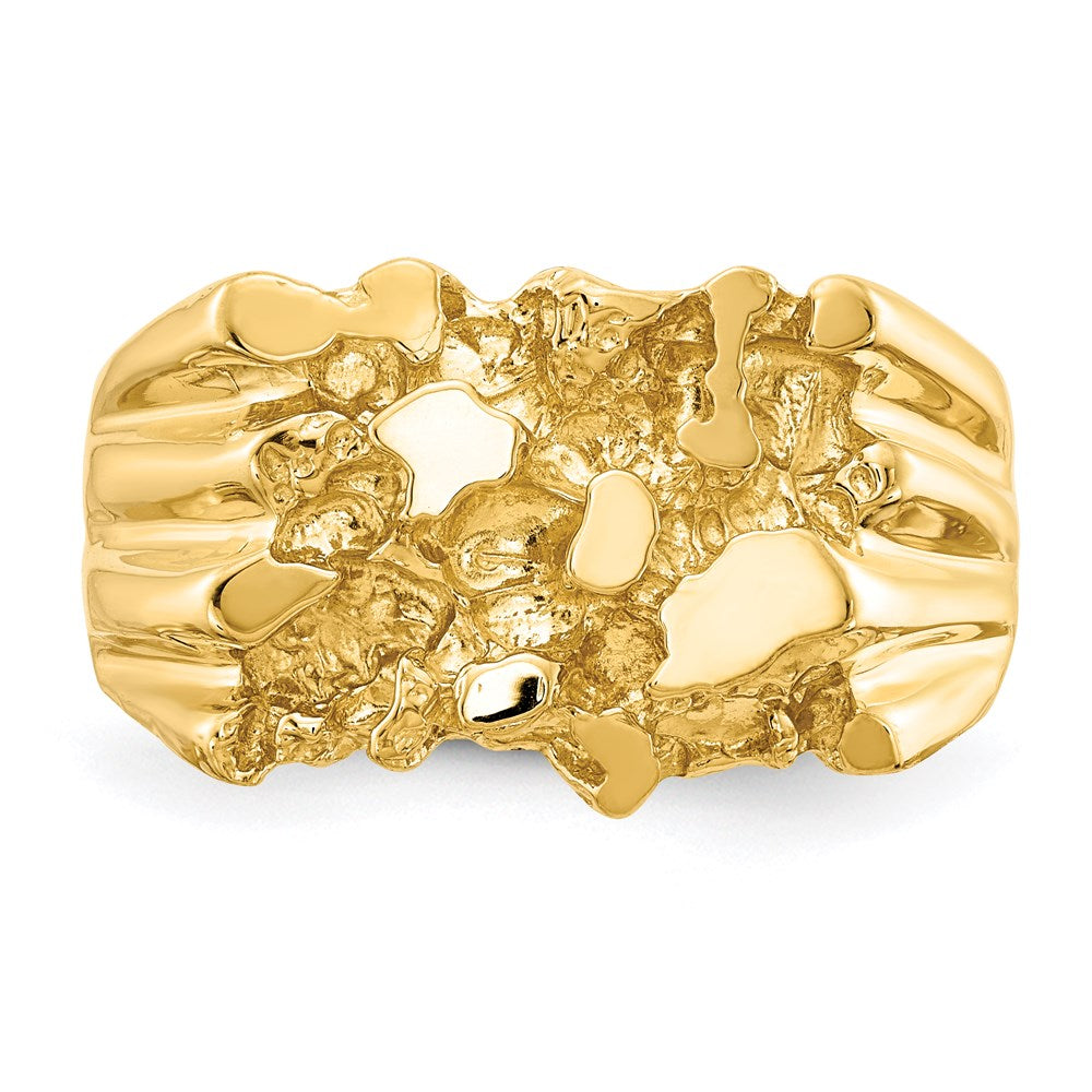 14K Gelbgold Herren-Nugget-Ring