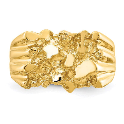 14K Gelbgold Herren-Nugget-Ring