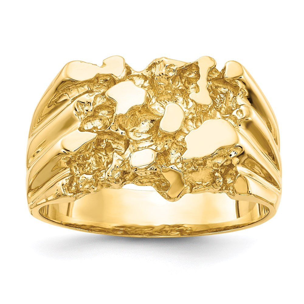 14K Gelbgold Herren-Nugget-Ring