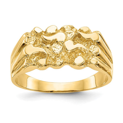 14K Gelbgold Nugget-Ring