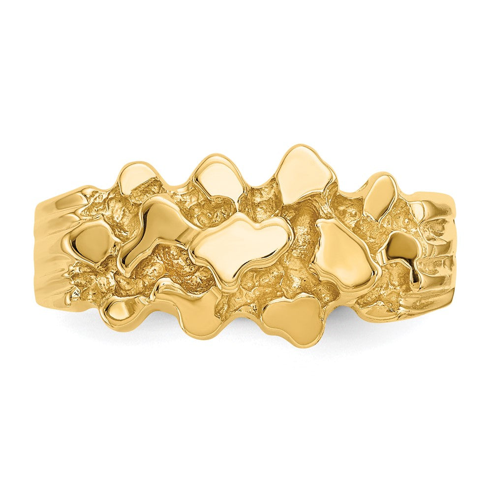 14K Gelbgold Nugget-Ring
