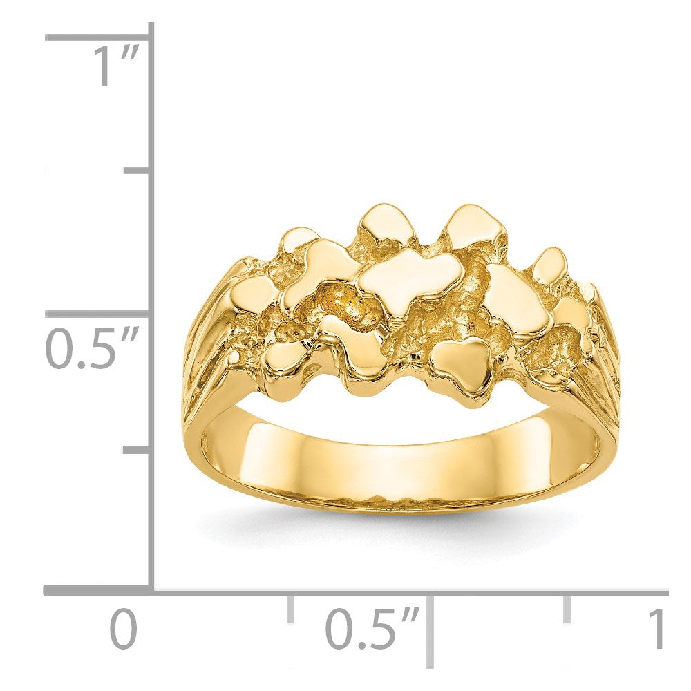 14K Gelbgold Nugget-Ring