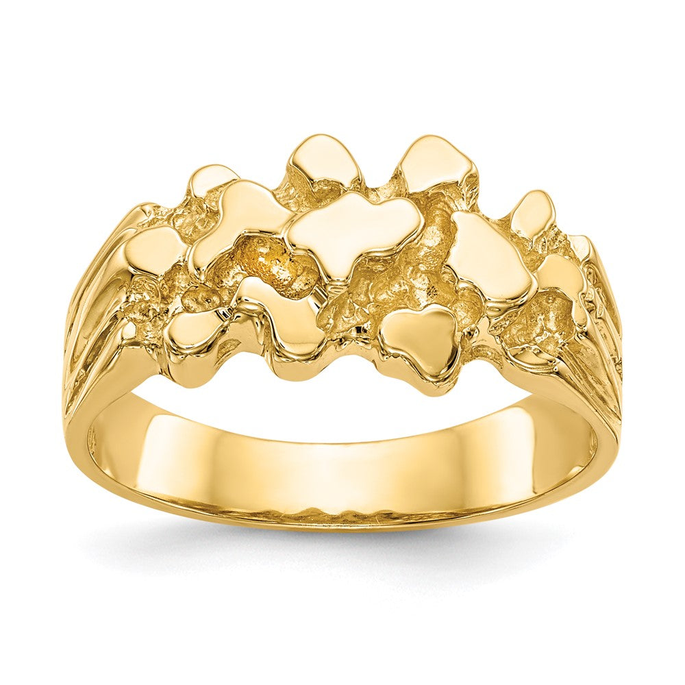 14K Gelbgold Nugget-Ring
