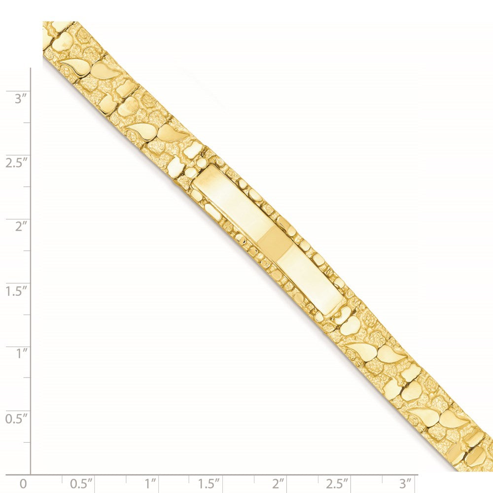 14K 10.0mm Nugget Id Armband
