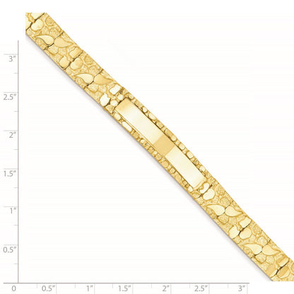 14K 10.0mm Nugget Id Armband