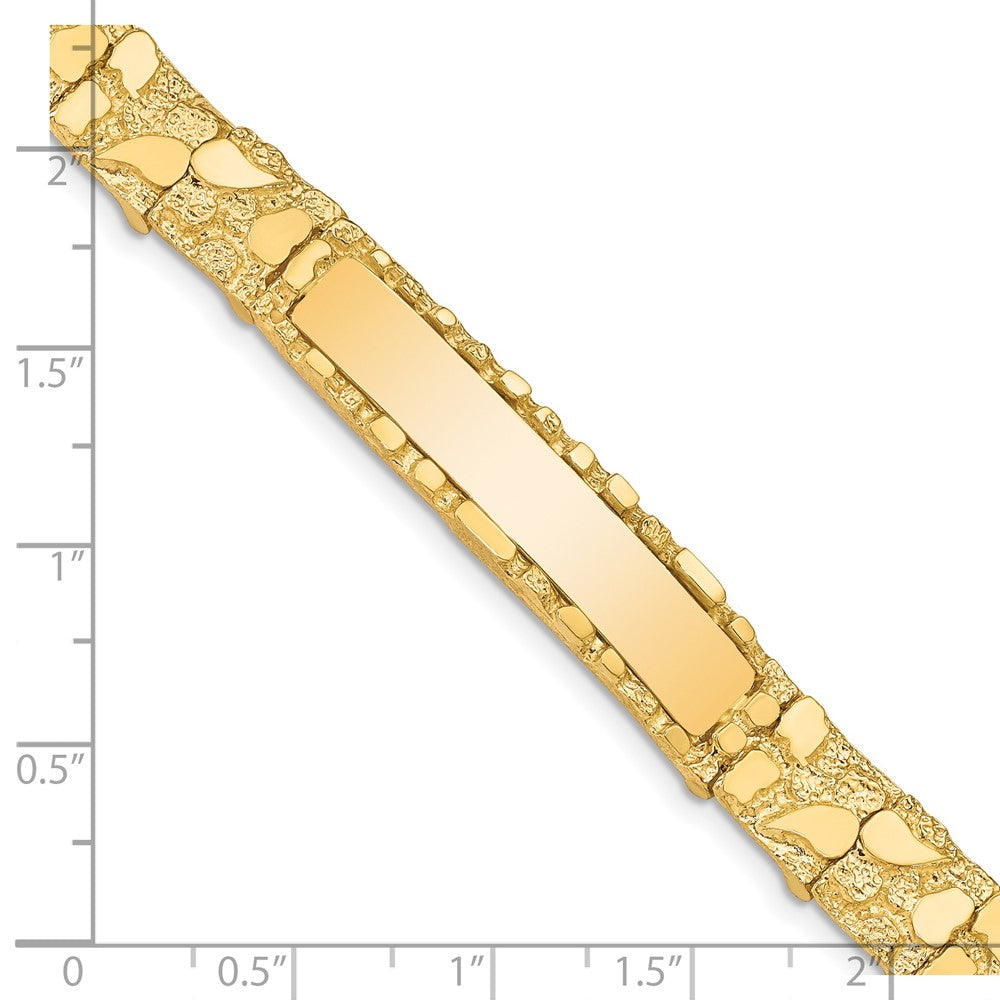 14K 10.0mm Nugget Id Armband