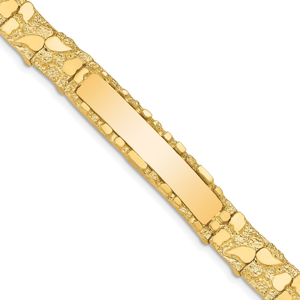 14K 10.0mm Nugget Id Armband