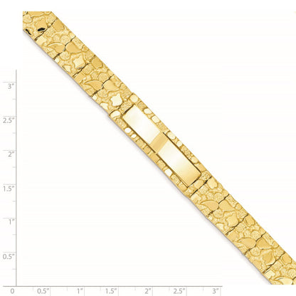 14K 12.0mm Nugget Id Armband