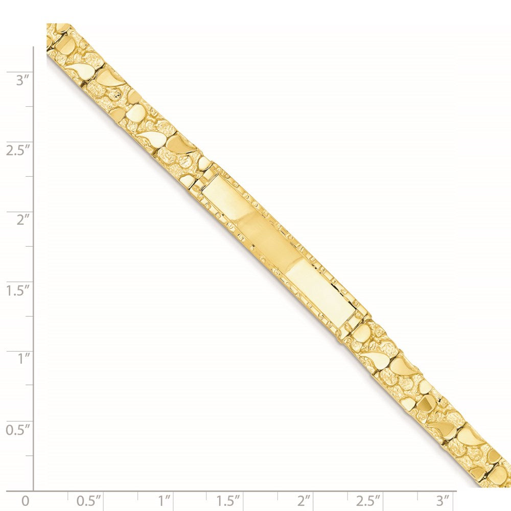 14K 7mm Nugget Id Armband