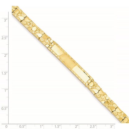 14K 7mm Nugget Id Armband