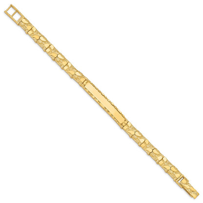 14K 7mm Nugget Id Armband