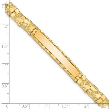 14K 7mm Nugget Id Armband
