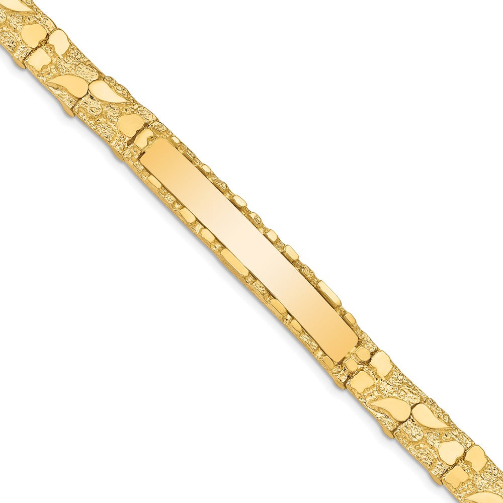 14K 7mm Nugget Id Armband