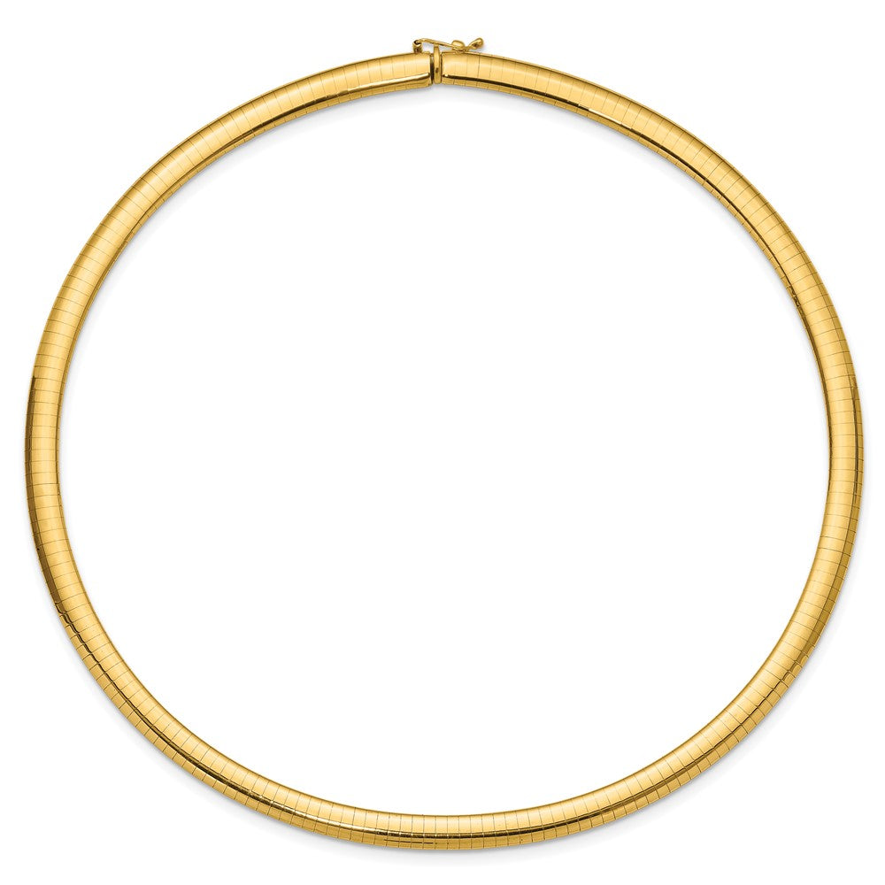 14K Gelbgold 6mm Gewölbt Omega Halskette