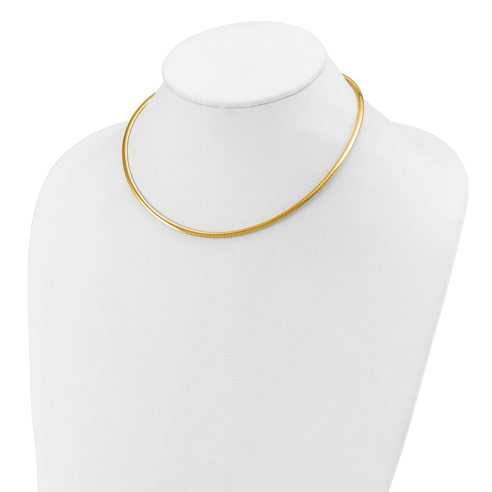 14K Gelbgold 3mm Leicht Omega Halskette