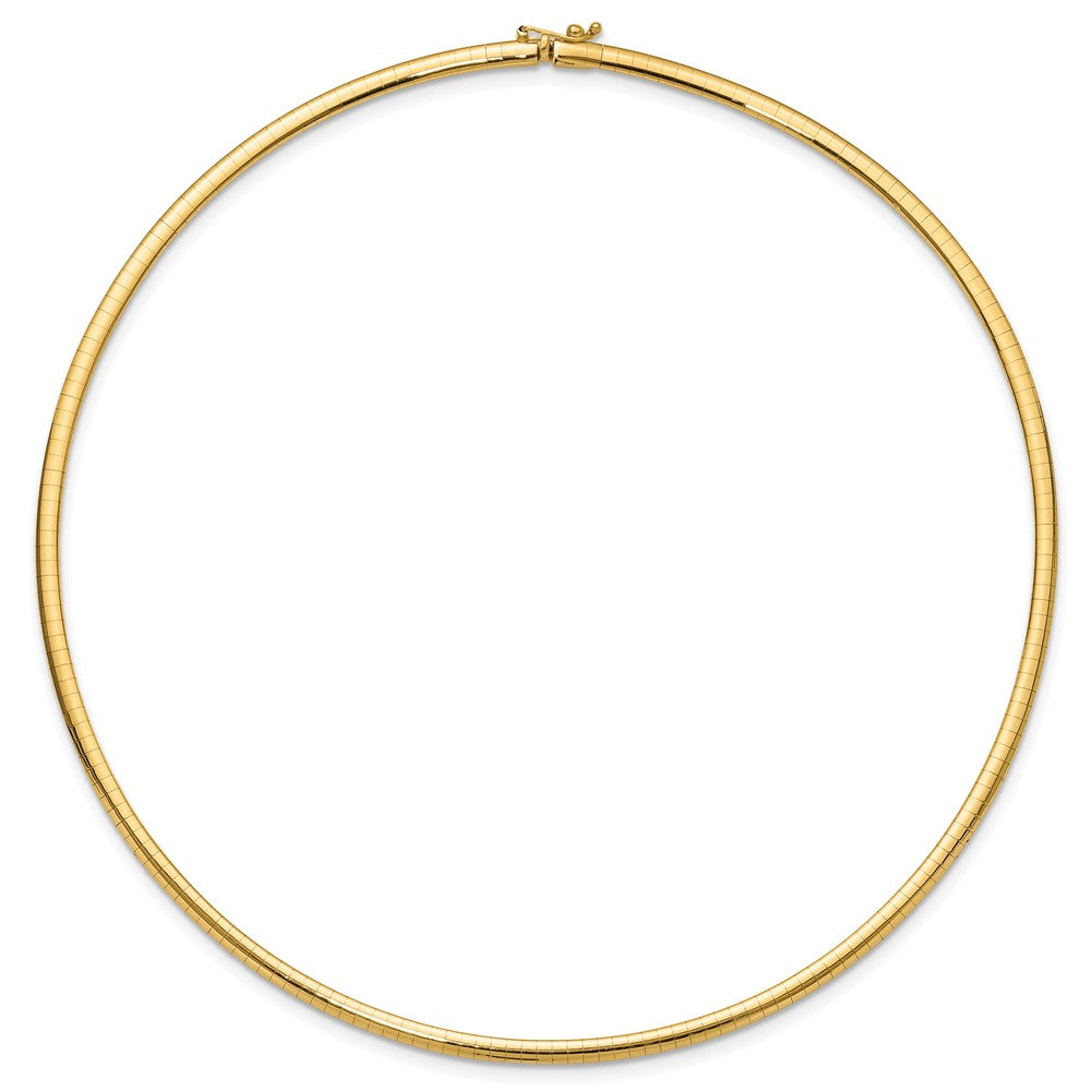 14K Gelbgold 3mm Leicht Omega Halskette