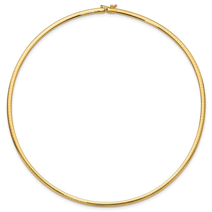 14K Gelbgold 3mm Leicht Omega Halskette