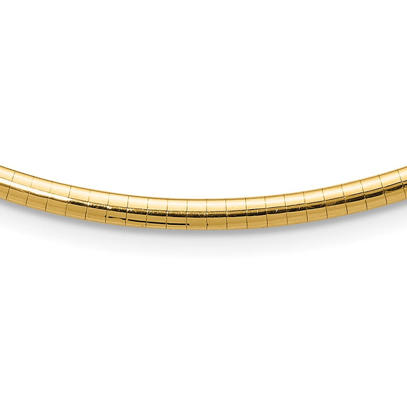 14K Gelbgold 3mm Leicht Omega Halskette
