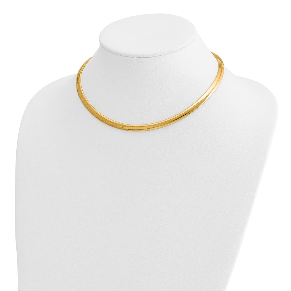14K Gelbgold 6mm Leicht Omega Halskette