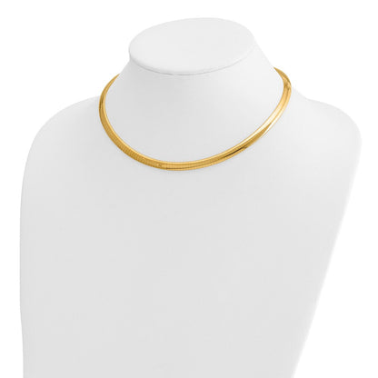 14K Gelbgold 6mm Leicht Omega Halskette