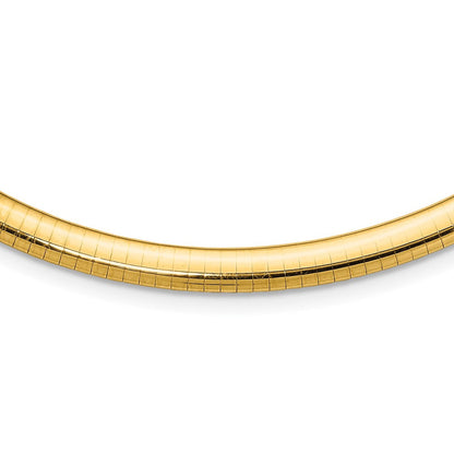 14K Gelbgold 6mm Leicht Omega Halskette
