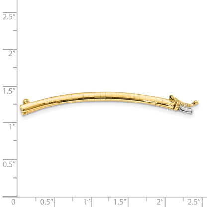 14K Gelbgold 3mm Leicht Omega Verlängerung For Halskette