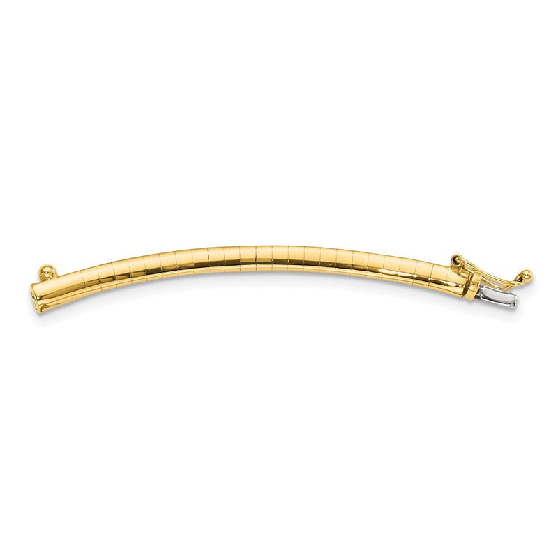 14K Gelbgold 3mm Leicht Omega Verlängerung For Halskette