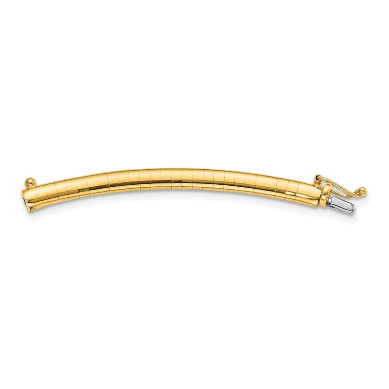 14K Gelbgold 4mm Leicht Omega Verlängerung For Halskette