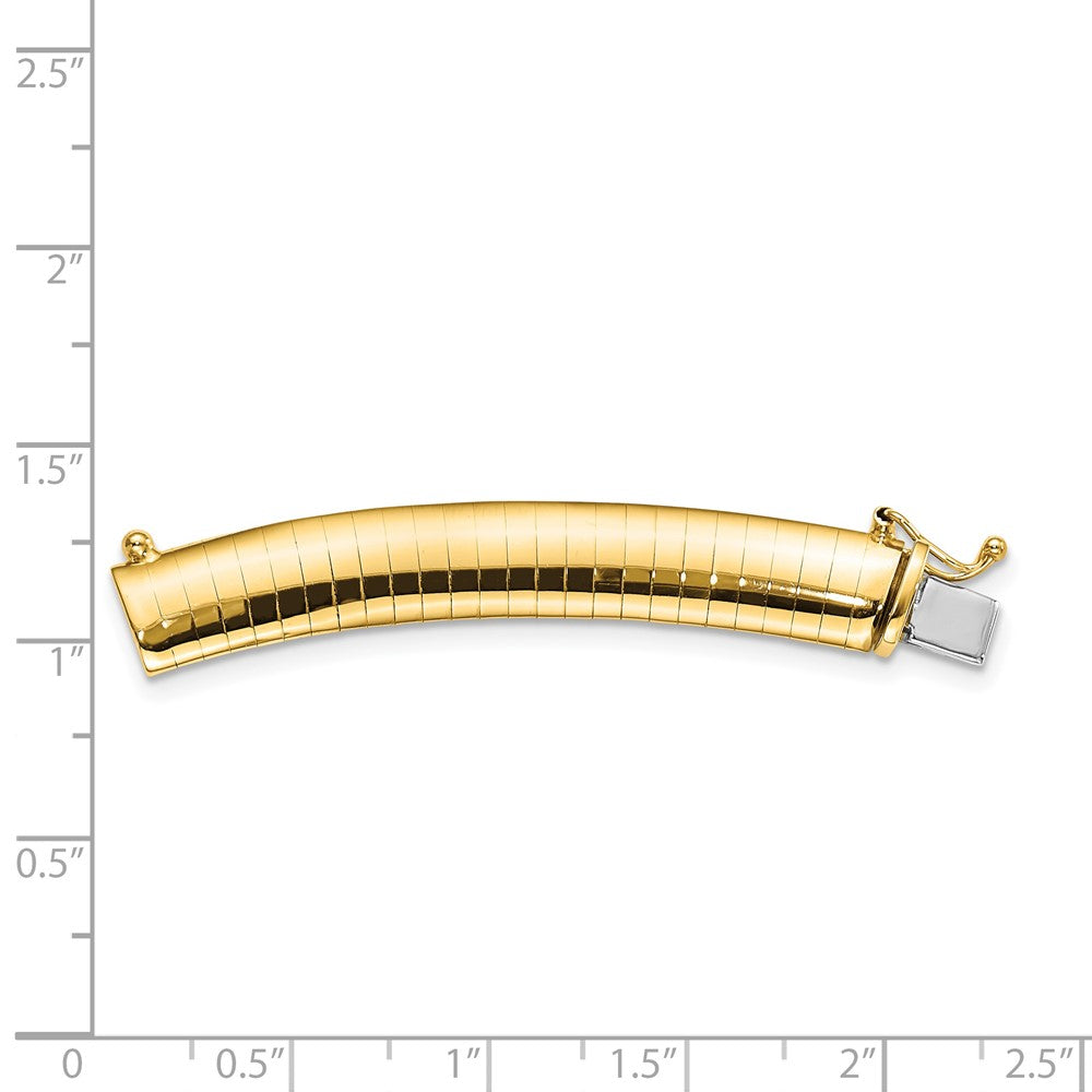 14K Gelbgold 8mm Leicht Omega Verlängerung For Halskette