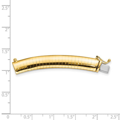 14K Gelbgold 8mm Leicht Omega Verlängerung For Halskette