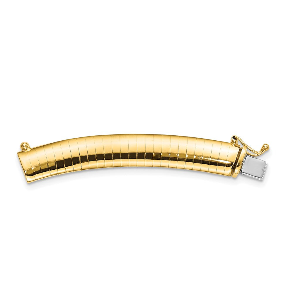 14K Gelbgold 8mm Leicht Omega Verlängerung For Halskette