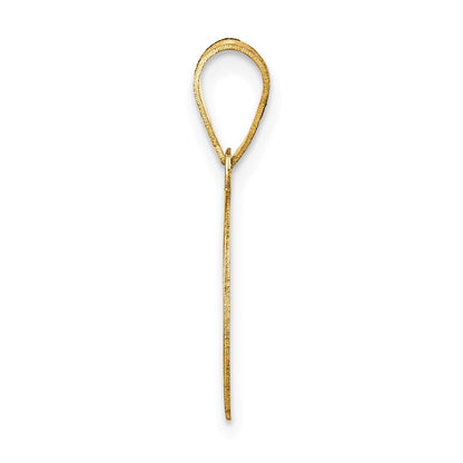 14K Gelbgold Anhänger, oval, poliert, Zahl 8, schwarz emailliert