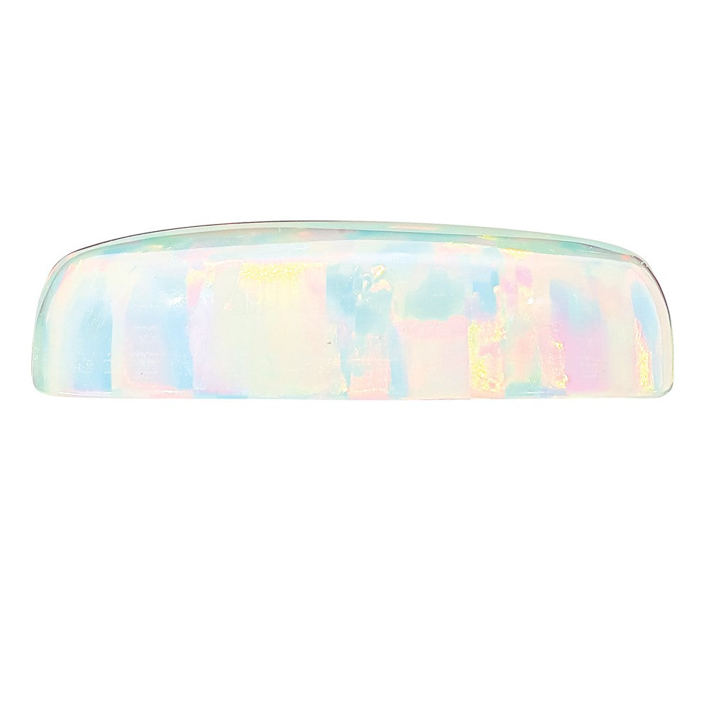 Edelstein Imitat Weiß Opal 7mm Kissen Cabochon