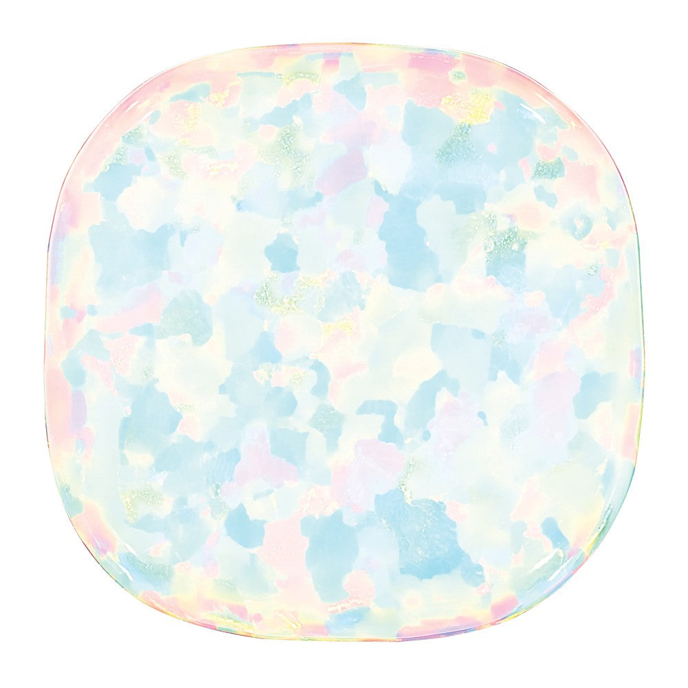 Edelstein Imitat Weiß Opal 4mm Kissen Cabochon