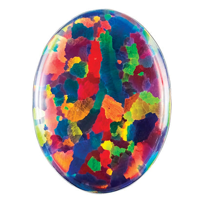 Edelstein Imitat Schwarz Opal 9x7mm Oval Cabochon